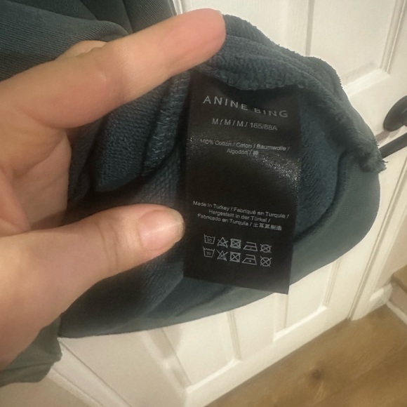 Anine Bing “Miles” Green Crewneck oversized distressed - Picture 8 of 15